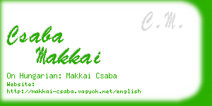 csaba makkai business card